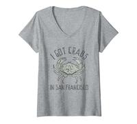 Womens Whereables: I got Crabs in San Francisco t-Shirt V-Neck T-Shirt