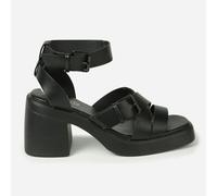 Women's Wheres That From Block Heel Buckle Detailed Sandals in Black