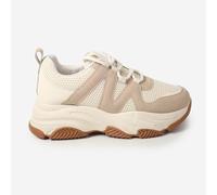 Women's Wheres That From Chunky Sole Mesh Trainers in Cream