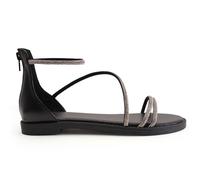 Women's Wheres That From Embellished Gladiator Sparkly Flat Sandals in Black