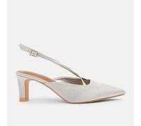 Women's Wheres That From Serna Pointed Toe Low Block Heel Shoes in Gold