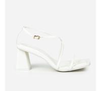 Women's Wheres That From Strappy Block Heel Square Toe Sandals in White