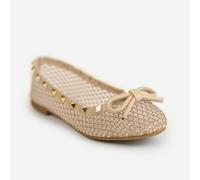 Women's Wheres That From Stud Detail Mesh Slip On Shoes in Cream