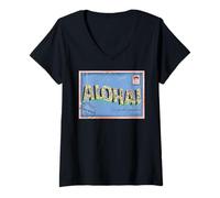 Women's Where's Wally Aloha See You Beach Fun V-Neck T-Shirt