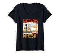 Womens Whiskers in The Whisk V-Neck T-Shirt