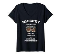 Womens Whiskey is Like Me - Gift for Bourbon & Scotch Whisky Lovers V-Neck T-Shirt