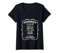 Womens Whiskey is Like Me - Gift for Bourbon & Scotch Whisky Lovers V-Neck T-Shirt