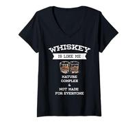 Womens Whiskey is Like Me - Gift for Bourbon & Scotch Whisky Lovers V-Neck T-Shirt