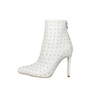 Women's White Evening Dress Ankle Boots for Wide Feet - Fall Winter Fashion Boots for Office Wear, Holiday Events,White,3 UK