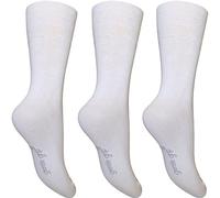 Women's White Gentle Grip HoneyComb Top Comfort Socks (3 Pair Pack)