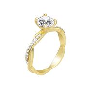 Womens White Gold Plated 925 Sterling Silver Promise Rings Ladies Wedding Eternity Engagement Rings Girls Anniversary Simulated Diamond Ring Set Jewellery Gifts