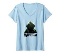 Women's White-Hat Hacker White Knight Code Programming Computer Science V-Neck T-Shirt