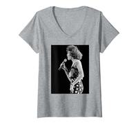 Womens Whitney Houston Live Moment of Truth Tour 1988 V-Neck T-Shirt