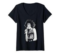 Womens Whitney Houston Live Where Do Broken Hearts Go 1988 V-Neck T-Shirt