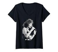Womens Whitney Houston On Tour I Wanna Dance with Somebody NEC V-Neck T-Shirt