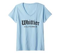 Womens Whittier East Los Angeles Boyle Heights Chicano 562 323 V-Neck T-Shirt
