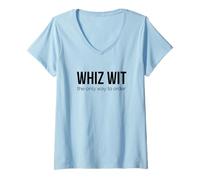 Women's Whiz Wit Only Way to Order Philly Cheesesteak V-Neck T-Shirt