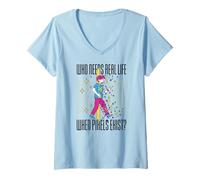 Women's Who Needs Life When Pixels Exist Simple Boys Men Women Pixel V-Neck T-Shirt