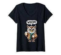 Women's Whom Owl V-Neck T-Shirt