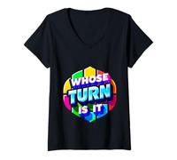 Womens Whose Turn is It Board Game Strategy Competitive |- V-Neck T-Shirt