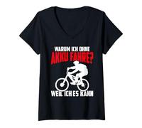 Women's Why I Ride Without a Battery Because I can V-Neck T-Shirt