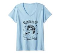 Womens Why Take The High Road When You Can Take The Psychic Path V-Neck T-Shirt