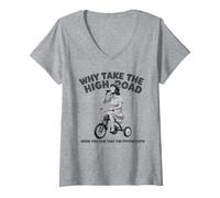 Women's Why Take the High Road When You Can Take the Psycho Path V-Neck T-Shirt