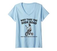 Women's Why Take the High Road When You Can Take the Psycho Path V-Neck T-Shirt