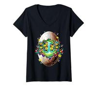 Women's Wicca Wiccan Happy Easter Eostre Ostara Blessed Ostara V-Neck T-Shirt