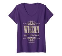 Womens Wiccan Pagan Clothing Wiccan Not Wicked Do No Harm V-Neck T-Shirt