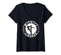 Womens Wichita Lineman Patriotic American Flag V-Neck T-Shirt