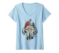 Women's Wicked Don’t Hide Your Magic Floral Broom V-Neck T-Shirt