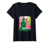 Womens Wicked Elphaba & Glinda Tonal V-Neck T-Shirt