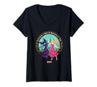 Women's Wicked Elphaba & Glinda Wonderfullest Time V-Neck T-Shirt