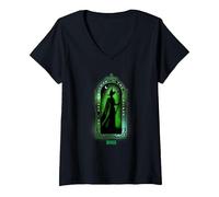 Women's Wicked Elphaba No One Mourns The Wicked V-Neck T-Shirt, Black, Small