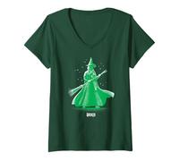 Womens Wicked Elphaba Pose Tonal V-Neck T-Shirt