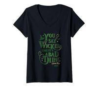 Womens Wicked Elphaba You Say Wicked Like It’s A Bad Thing V-Neck T-Shirt