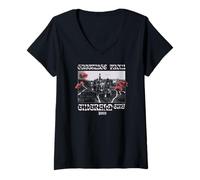 Women's Wicked Emerald City Floral Glam V-Neck T-Shirt