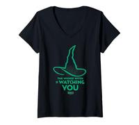 Womens Wicked: For Good Elphaba Watchful Hat V-Neck T-Shirt