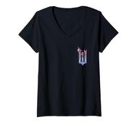 Womens Wicked: For Good Glinda Elegant Logo Front And Back V-Neck T-Shirt