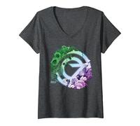 Women's Wicked: for Good Oz Logo Floral and Vine V-Neck T-Shirt