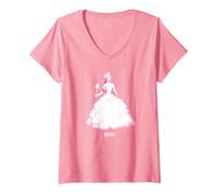 Womens Wicked Glinda Tonal Pose V-Neck T-Shirt
