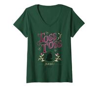 Womens Wicked Glinda Toss Toss V-Neck T-Shirt