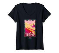 Womens Wicked Munchkinland’s Famous Tulip Fair V-Neck T-Shirt