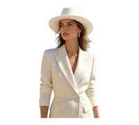 Women's Wide Brim Hat Solid Color Flat for top Wool Blend Women's | Timeless solid color, wide flat brim, structured crown, soft wool blend, multi-season styling