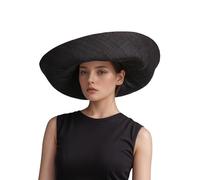 Women's Wide Brim Mimosa Sun Hat | UPF 50+ Summer Beach Straw Hat, Colorful Raffia Large Audrey Style | Fashion Sun Protection Beach Hat (UK, Alpha, M, Standard, Mystery Black)