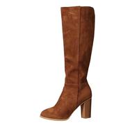Women's Wide Calf Knee High Boots Fashion and Comfortable Boots with Zipper Western Cowboy Lace Up Shoes Casual Fashion Style Suitable for Parties and Formal Occasions (Brown, 4)