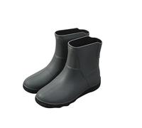 Womens Wide Calf Wellies Ladies Waterproof Boots Shoes in Shoes 2024 Men's Fashion Temperament England Rain Boots Mid Calf Non Slip Wear Water Boys Work Big Kids (Green,7)