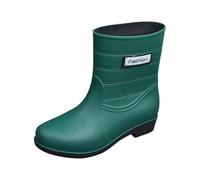 Womens Wide Calf Wellies Rain Boots for Women Garden Shoes Sociology Rain Boots Women's Water Shoes Top Rubber Casual and Fashionable All Outdoor Work Fishing Car Washing Kitchen Non Slip Overshoes Ga