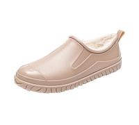 Womens Wide Calf Wellies Rain Boots Garden Shoes Women Hammer Boots Women's Spring and Autumn Winter Top Plus Velvet Fixed Velvet Outdoor Fashion Work Fishing Kitchen Non Slip Warm Rubber Shoes Rain W